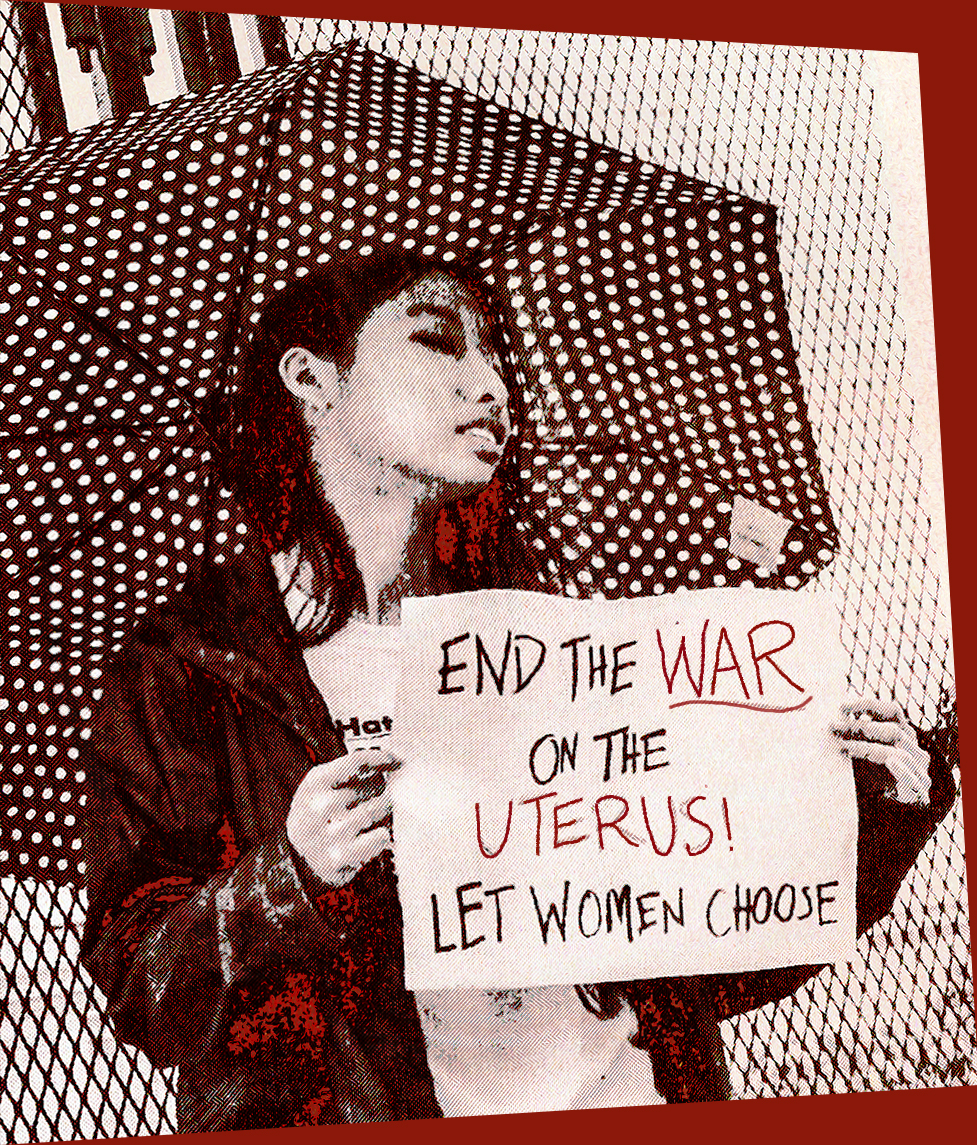 End the War on the Uterus based on original photograph in the New York Times of 8 May 2022