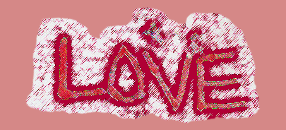 A Love Graphic adapted from a tee-shirt on display at the Veterans Administration Medical Center in Fayetteville Arkansas on 3 October 2023 in acknowledgement of National Domestic Violence Month in the United States of America