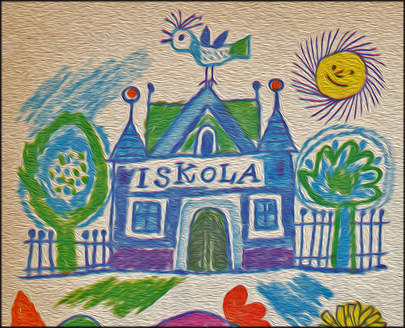 Iskola is school in Hungarian