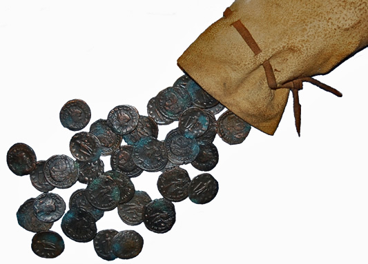 bag of coins