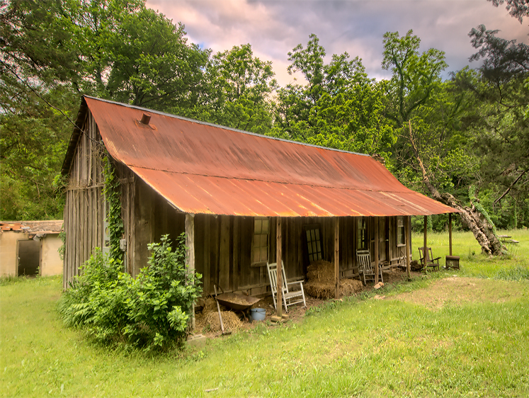 leaning barn