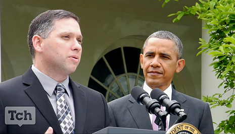 Jeff Charbonneau with President Obama